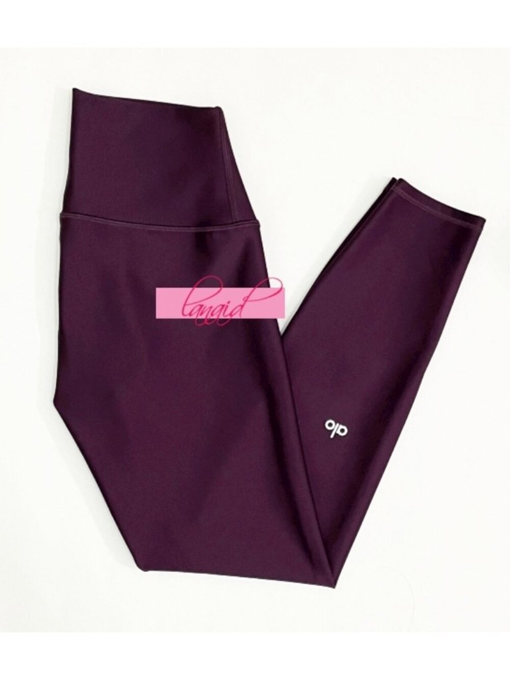 Alo 7/8 High-Waist Airlift Leggings Dark Plum Purple Hi-Rise Waisted Skinny Pant - Picture 7 of 10